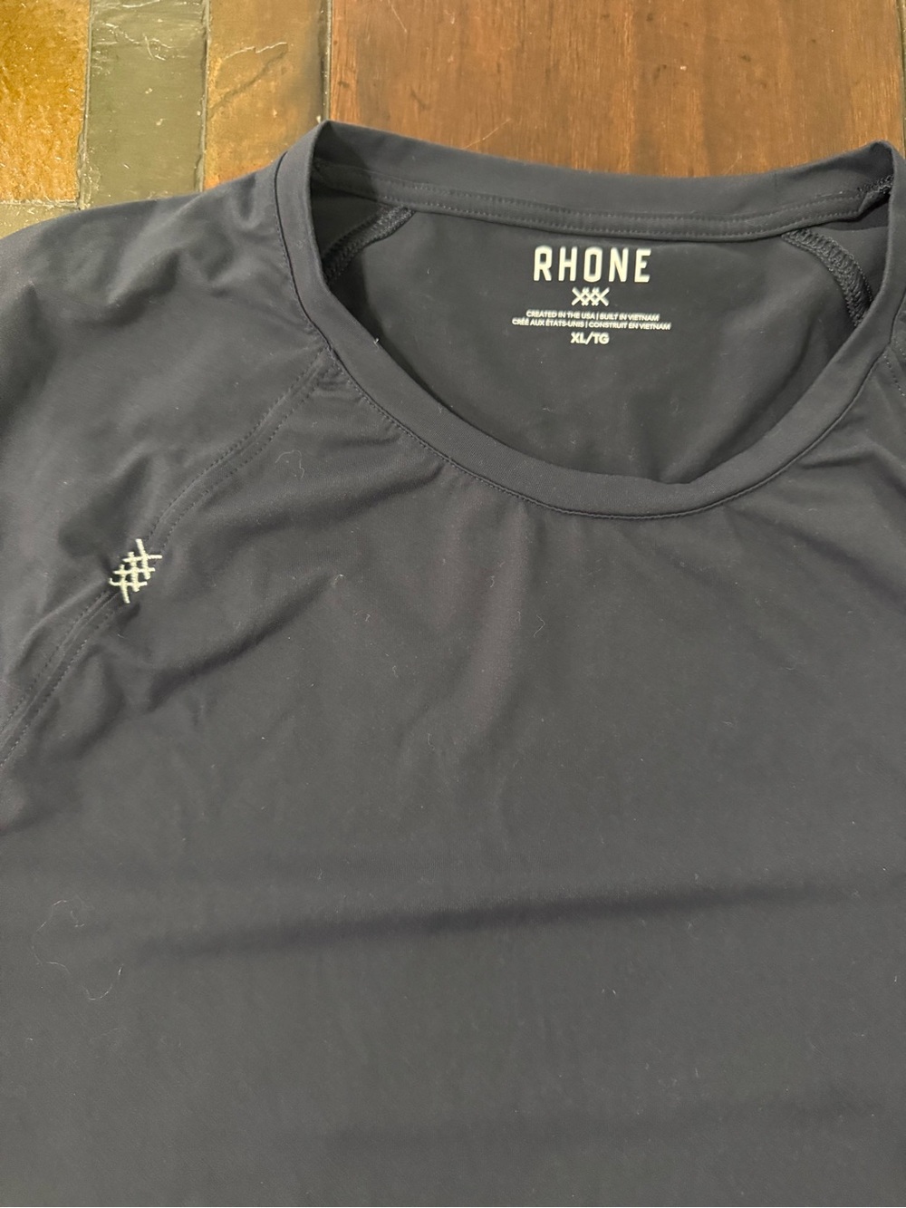 RHONE Charcoal Crew Neck Tee( 3 grey, blue and white ) - Picture 12 of 14